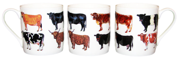 Multi Cows Mug (large size) table setting