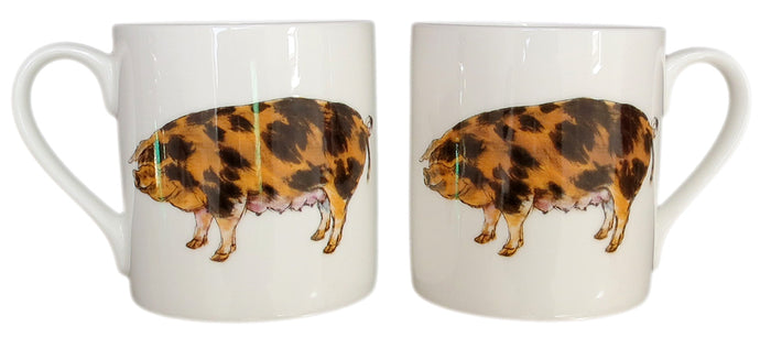Oxford Sandy & Black Pig Mug (large size) table setting