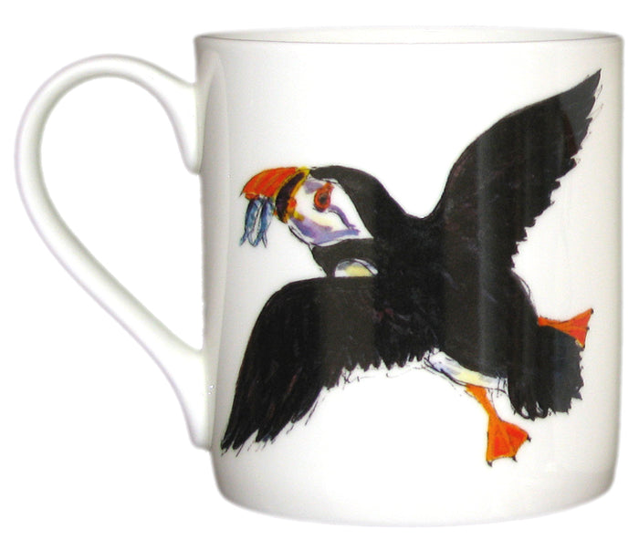 Puffin Mug (large size) size & rim guide