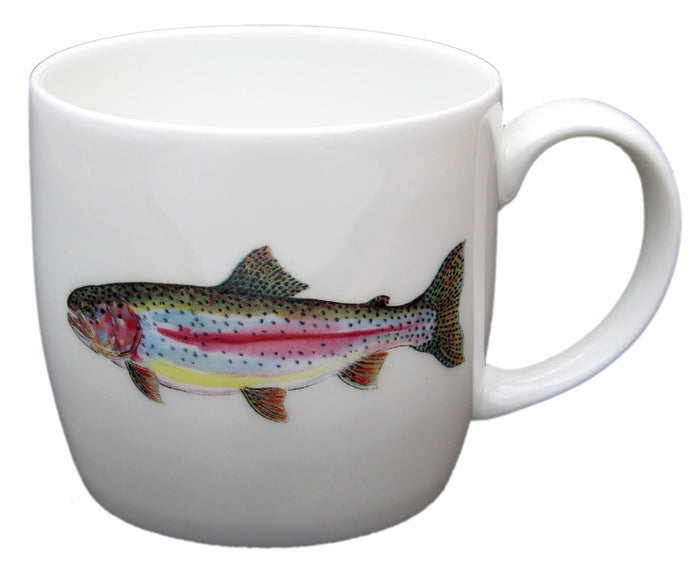 Rainbow Trout Mug (medium round sided) table setting