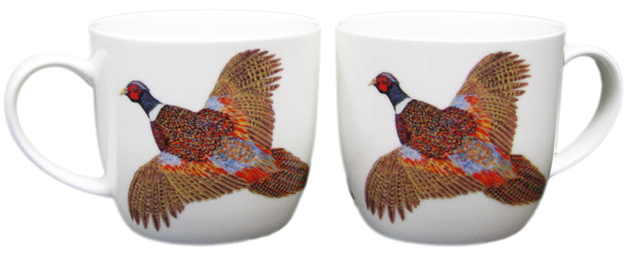 Ring-necked Pheasant Mug (medium round sided) table setting