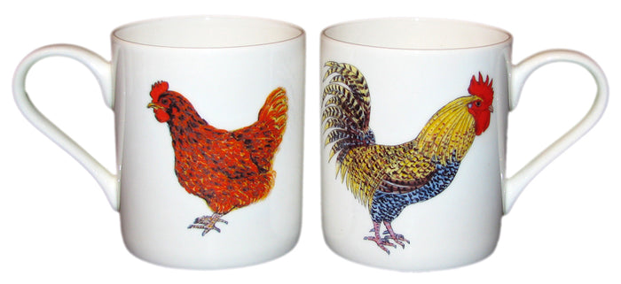 Cockerel & Hen Small Mug table setting