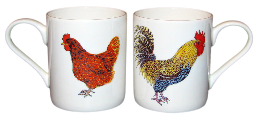 Richard Bramble Cockerel & Hen Small Mug 