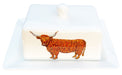  Highland Cow Butter Dish by Richard Bramble