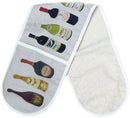 Wine & Champagne LINEN Oven Gloves
