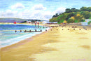 Canford Cliffs from Branksome Chine oil pastel (framed)