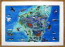 North Uist, Outer Hebrides Map Artist Print
