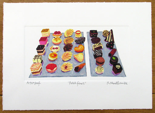 Petit Fours by chef Tom Aitkens painting by Richard Bramble