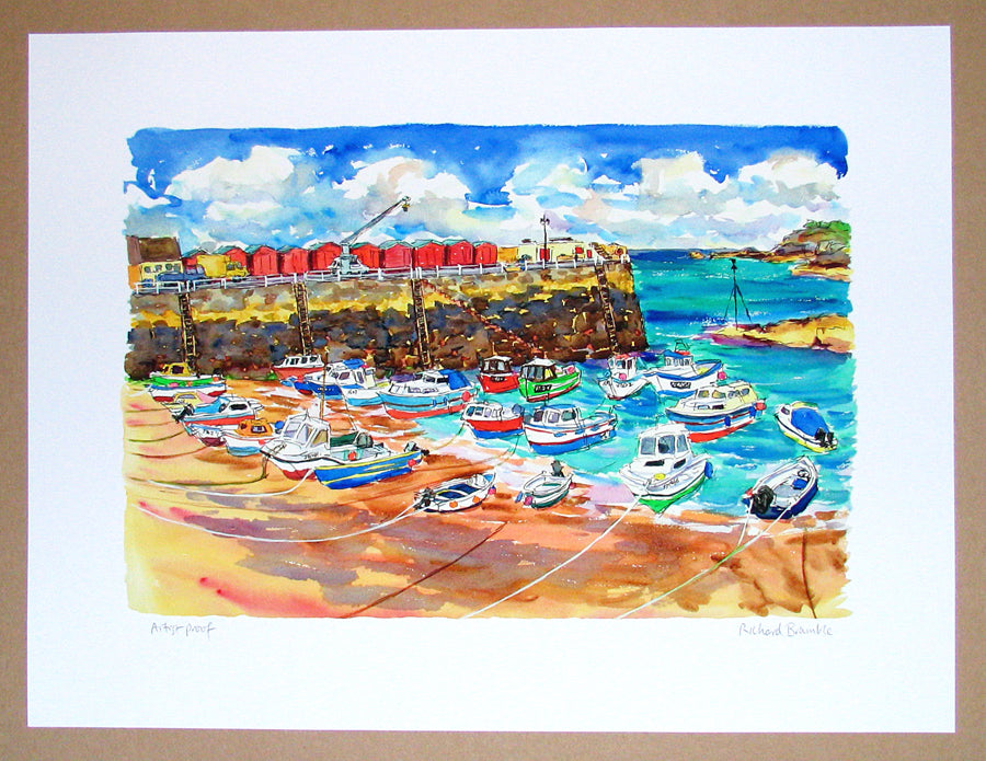 Richard Bramble limited edition print Rozel Harbour Jersey