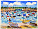 St Aubins Harbour Jersey Island painting