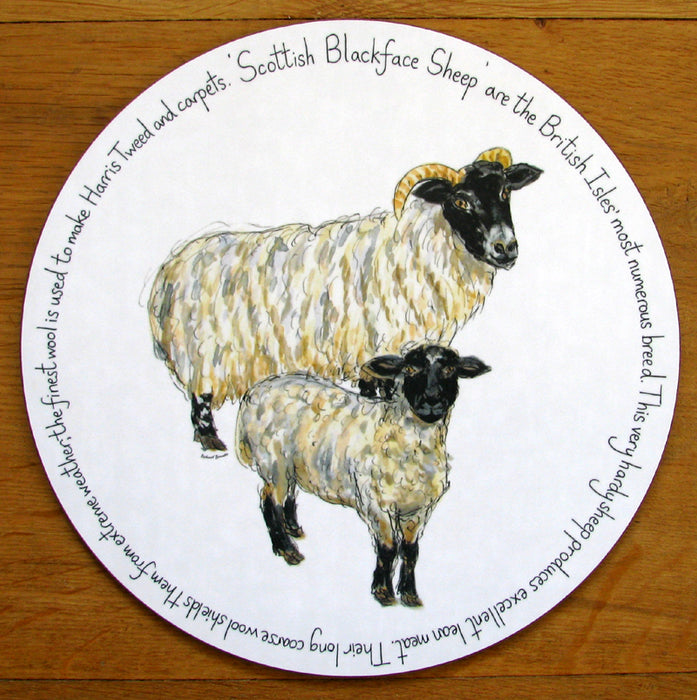 Blackface Sheep Tablemat by Richard Bramble
