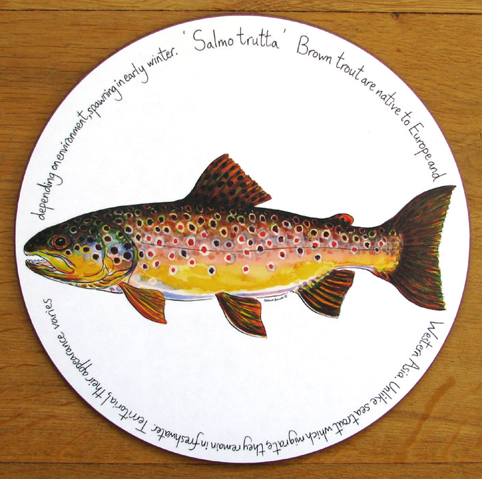 Brown Trout Tablemat by Richard Bramble