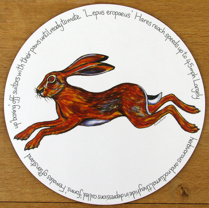 Hare leaping Tablemat by Richard Bramble