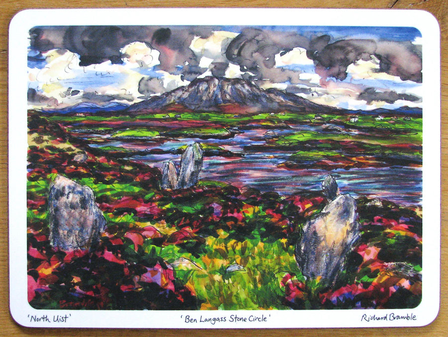 Ben Langass Stone Circle, North Uist, Outer Hebrides Tablemat by Richard Bramble