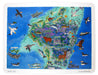 North Uist Map, Outer Hebrides Tablemat by Richard Bramble