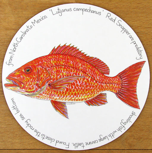 Red Snapper Tablemat by Richard Bramble