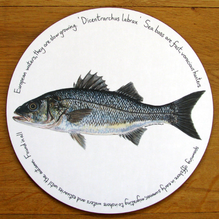 Sea Bass Tablemat by Richard Bramble