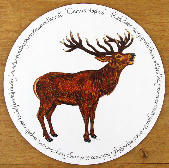 Stag Roaring Tablemat by Richard Bramble