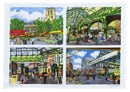 Borough Market (4 views) Tea Towel by Richard Bramble