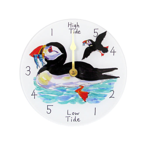 Puffin Swimming Tide Clock by Richard Bramble