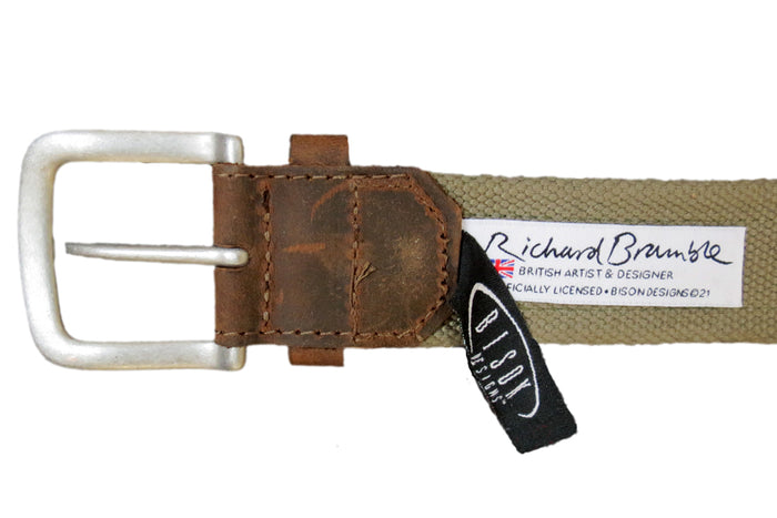 Trout Belt with Pontoon leather tip styled on the table