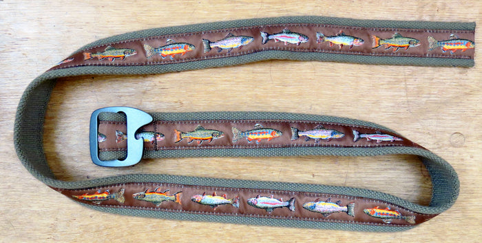 Trout Belt with Tap Cap buckle table setting