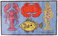 Richard Bramble Fish & Shellfish Design Large Size Floor Mat