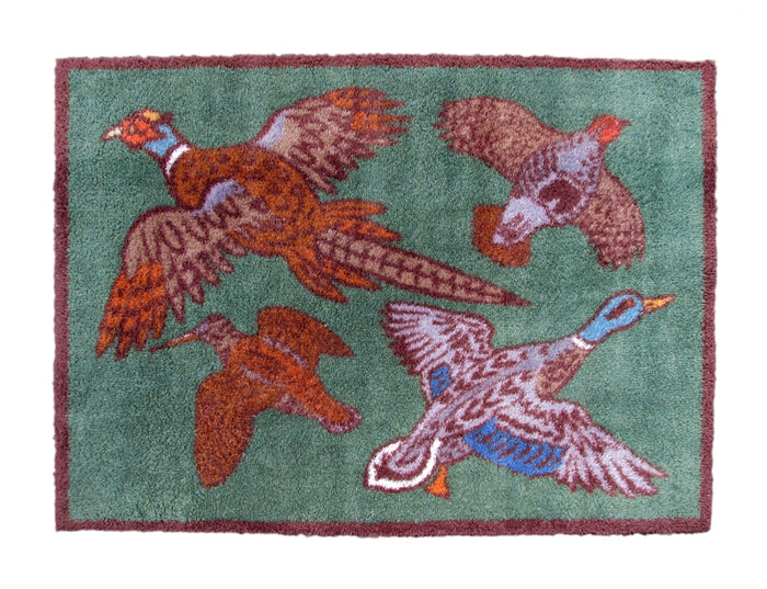 Game Birds Design MEDIUM Size Floor Mat in use